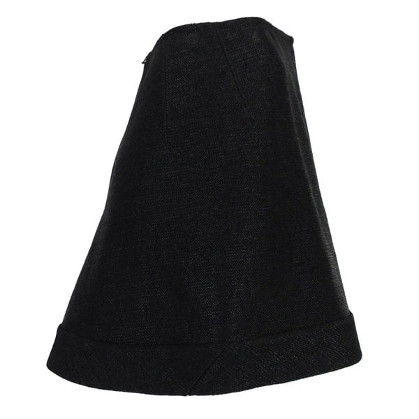 Alaia black raffia A-line Bora-Bora mini skirt