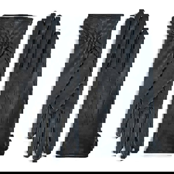 Infinity Leather Men's Leather Wool Lined Elastic Wrist Gloves