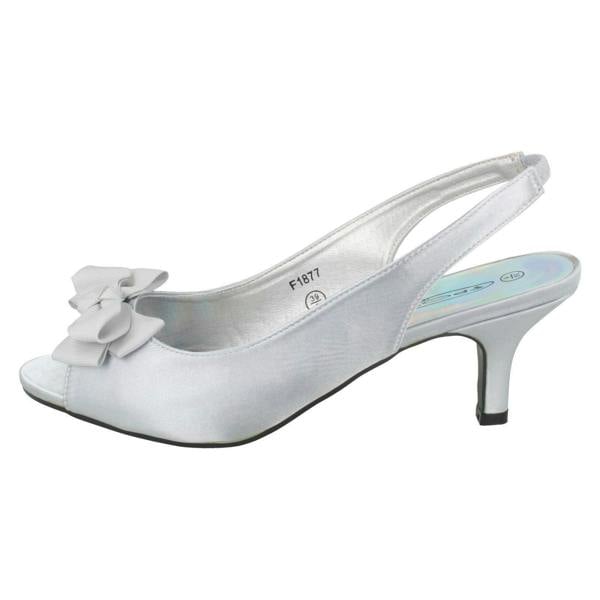 Spot On Ladies Spot On Slip On Slingback Heels