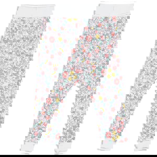 Mini Cuddles Baby Girls 3pk Floral Printed & Solid Leggings, Multicolour