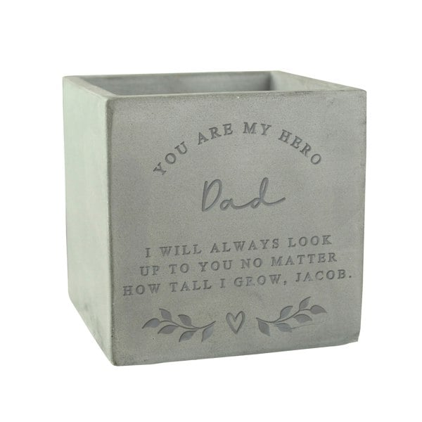 Personalised Memento Company Personalised Concrete Plant Pot