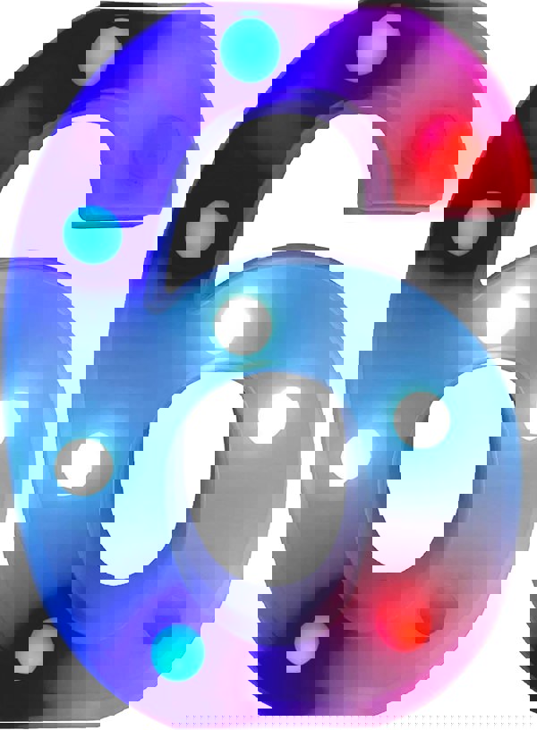 St Helens Battery Operated RGB Number With Remote Control Number 6