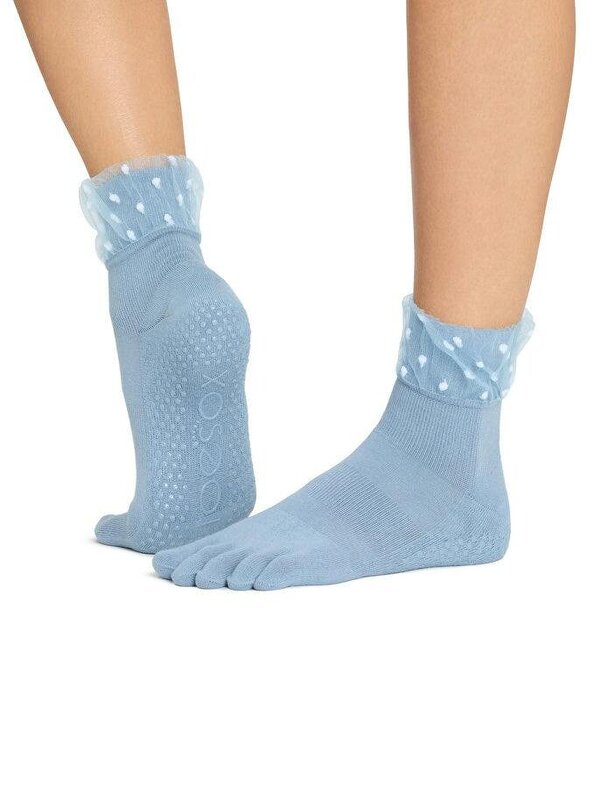 ToeSox Melody Full Toe Yoga Socks - Bleu
