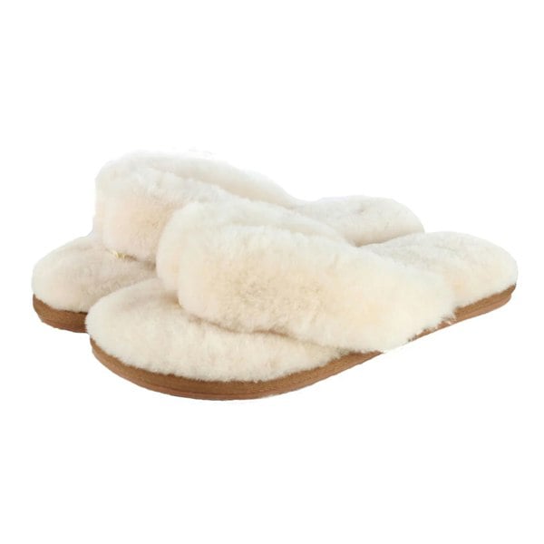 Eastern Counties Leather Womens/Ladies Sheepskin Flip Flops - Apricot