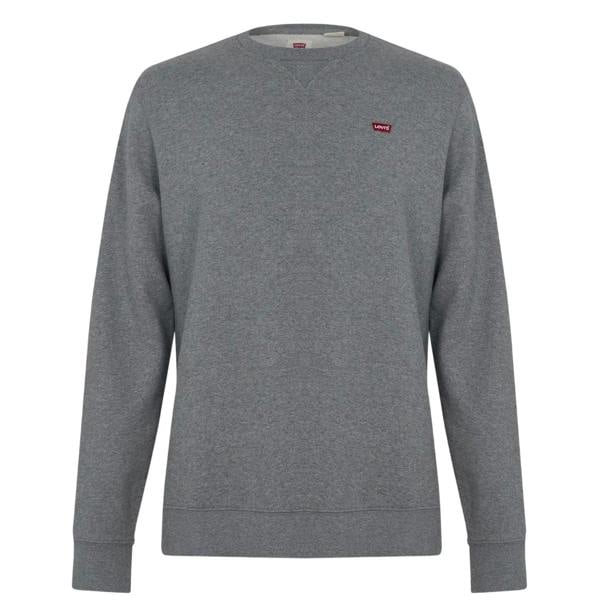 Levis Mens Original Crew Neck Sweatshirt - Grey Marl - 