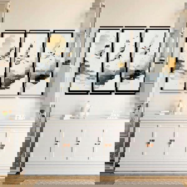 Art For Huge Wall | Set of 3 Asian Inspired Wall art Prints