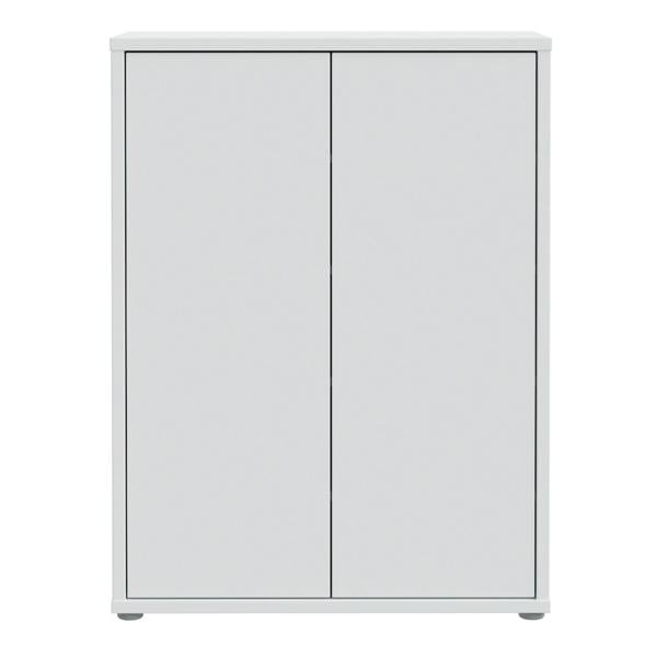 Furniture To Go Alice Springs Shoe Cabinet with 2 Doors Push-to-Open in Light Grey