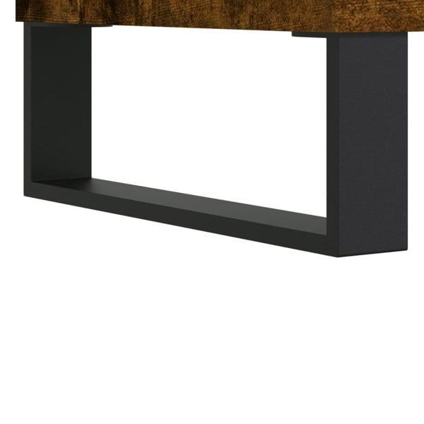 Berkfield Record Cabinet Smoked Oak 84.5x38x89 cm Engineered Wood
