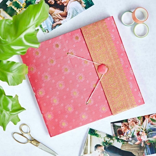 Paper High Large Sari Fabric Photo Album
