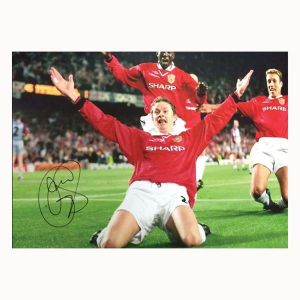 Unbranded Ole Gunnar Solskjaer Signed 1999 Champions League Final photo — Premium framing