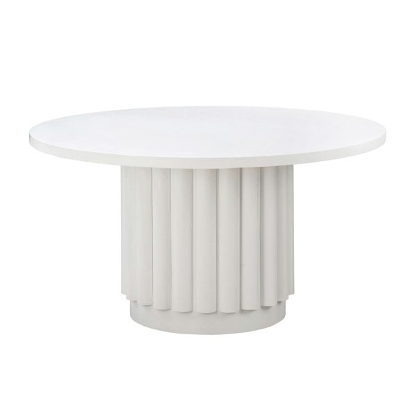 Furniture Edit Kali 55 Inch White Round Dining Table