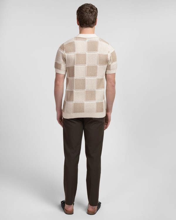Steel & Jelly Croxley - Knitted Patchwork Short Sleeve Shirt