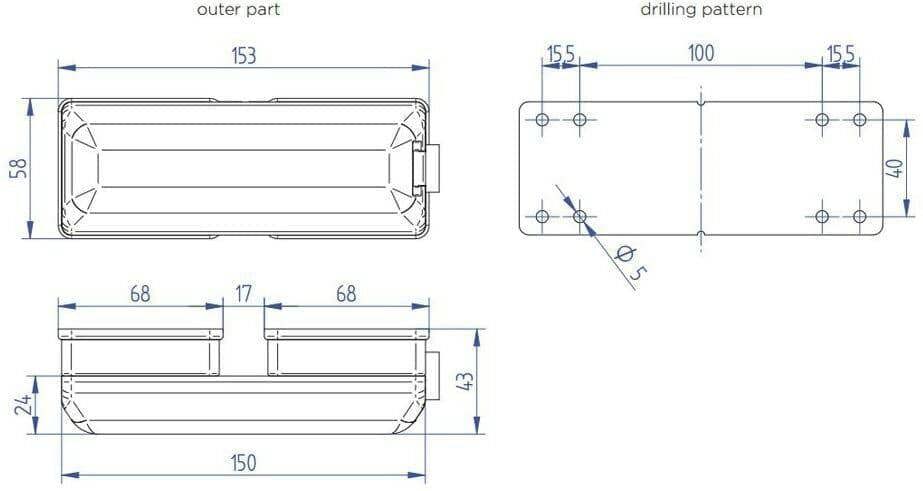 Milenco Van Locks Slide Barn Door High Security White - Twin Pack