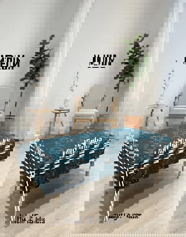 PREMIUM LOOP FLORAL GREEN PATTERN FOOTSTOOL CIRCLE BENCH COFFEE TABLE - ISTOOLS