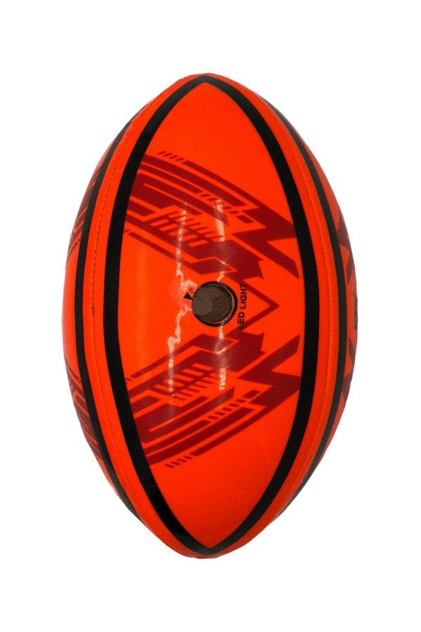 LED Glow Rugby Ball Size 5 – Motion Activated with Auto-Off – Durable Water-Resistant Night Play - Optimum