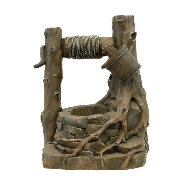 Gardenwize Solar Powered Rustic Brick Well Water Feature with Battery Backup