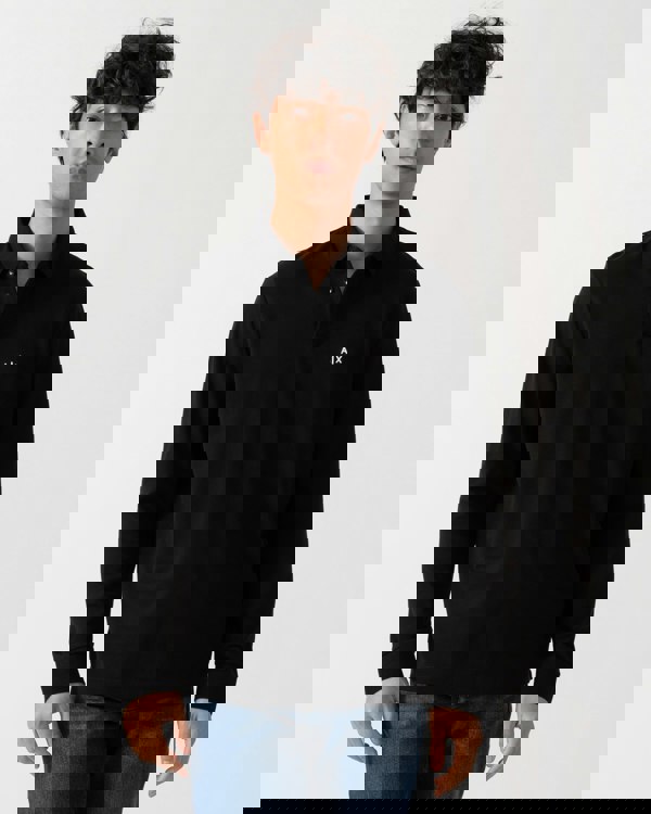 Armani Exchange Mens Polo Shirt XM001288-AF17321 - Black UC001