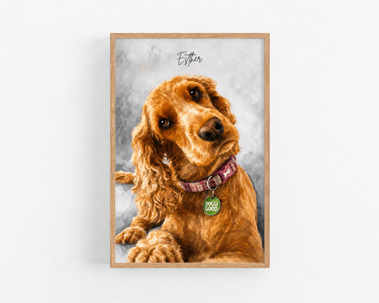 Watercolour Pet Portrait From Photo
