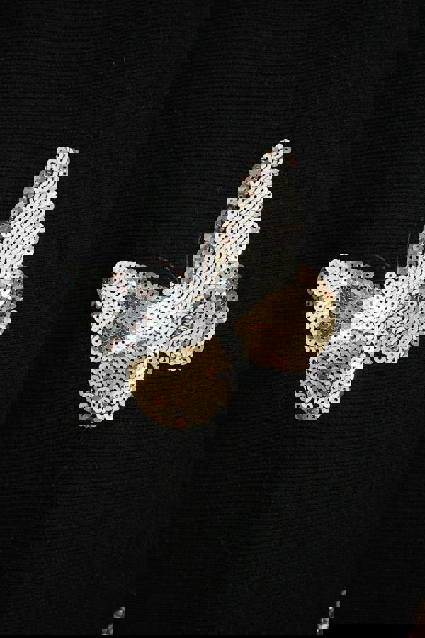 Butterfly Diamanté Embellished Batwing Jumper