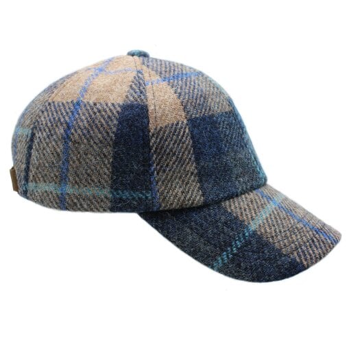 Heather Hats & Accessories Harris Tweed Baseball Trucker Cap, Cotton Lining, Outdoor Wear - SHORELINE