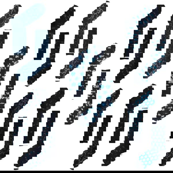 Jemsox 5-Pack Mens Blue Multi Design Socks – Organic Cotton