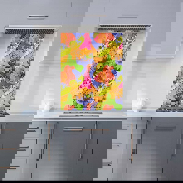 Warren Reed - Designer Bright Abstract Pattern Kitchen Splashback
