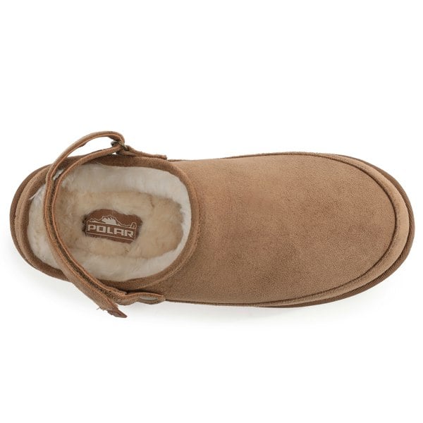 VIVA Polar Womens Suede Comfort Faux Fur Clogs – Slip-On Adjustable Strap