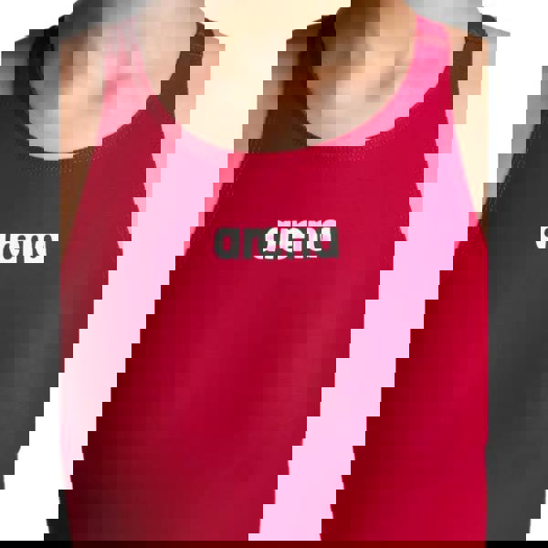 Deep red Arena Girls Powerskin ST NEXT open back swimsuit with white logo
