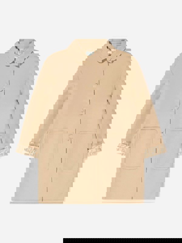 Fendi Kids Fendi Girls Logo Print Coat