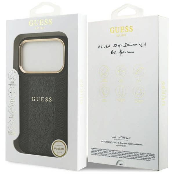 Guess Big 4G Classic Logo Case for iPhone 17 Pro Max 6.9" Black - GUHCP17XP4G4SMCK