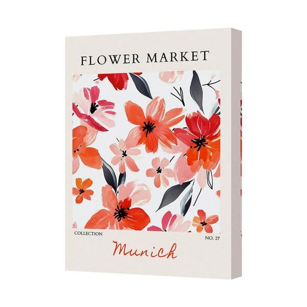 Benjamin Tate Design Flower Market Munich Floral Canvas Wall Art Print Collection