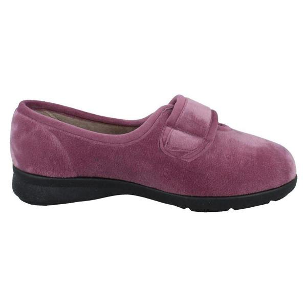 DB Shoes Ladies DB Shoes Casual Velour Slippers Fountain