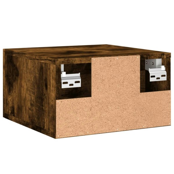 Berkfield Wall-mounted Bedside Cabinet Smoked Oak 35x35x20 cm