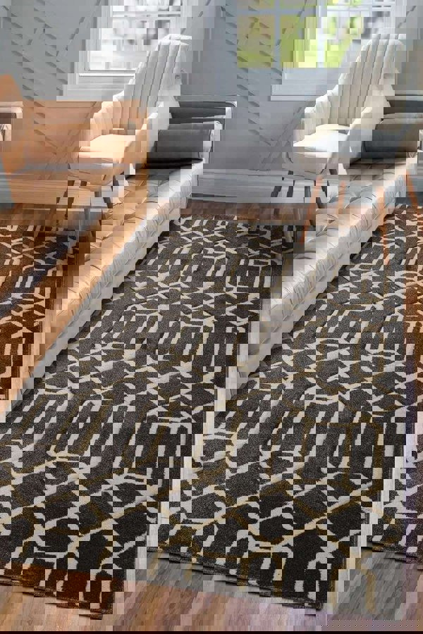 Newport Lattice Rug – Textured Geometric