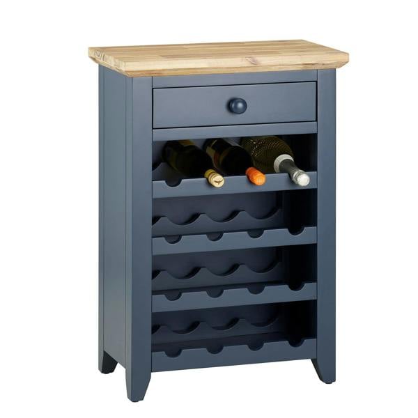 Statement Furniture Florence Wine Rack with Drawer Wooden 16 Wine Bottle Storage Assembled
