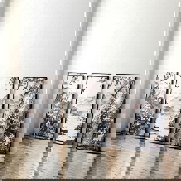 Picture Walls Living Room | Set of 3 Chinoiserie Wall art Prints