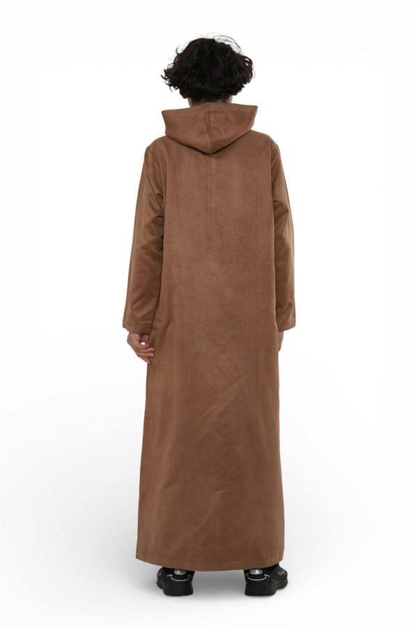 Infinity Leather Kids Boys Hooded Eid Moroccan Jubba Robe Ramadan Eid Thobe - K-HM12