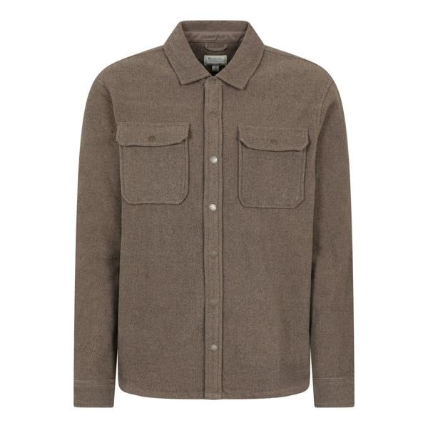 Mountain Warehouse Mens Dresden Melange Shirt - Dark Brown - 