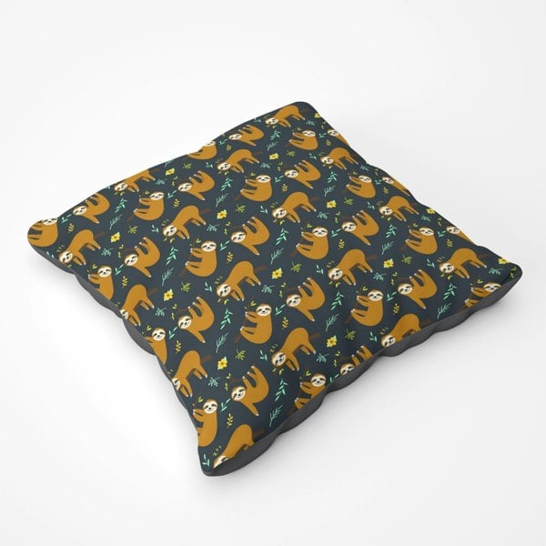 Warren Reed Cute Sloths Floor Cushion