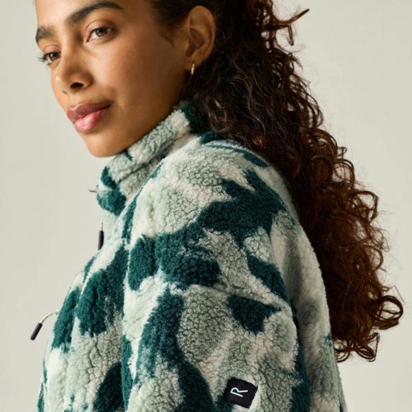Regatta Womens/Ladies Roswind Brush Stroke Water Resistant Fleece Jacket - Deep Pine - 