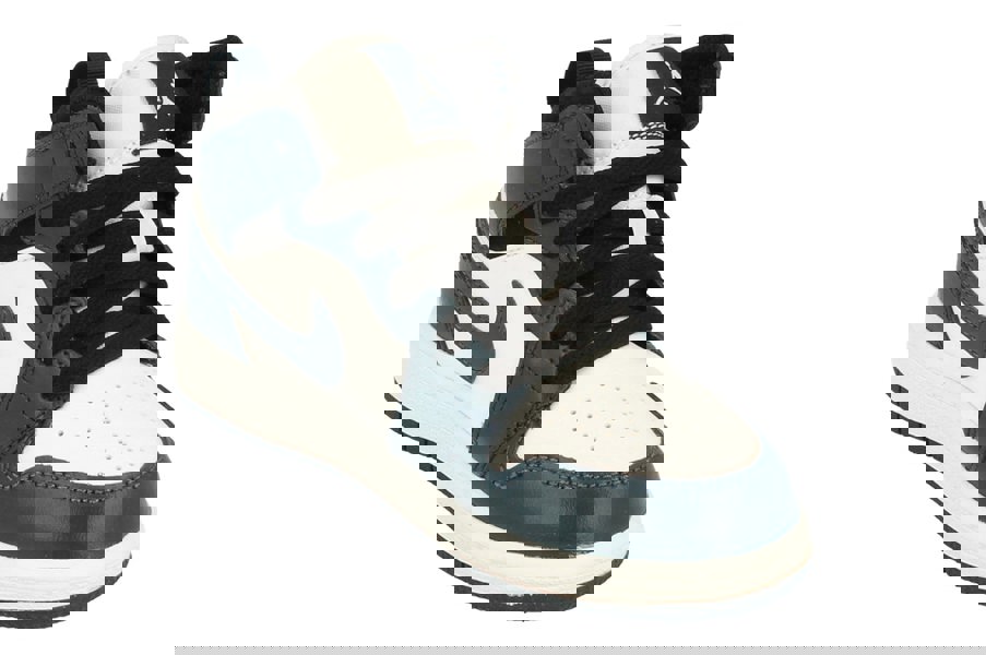 Nike Jordan 1 Mid PS Trainers 640734  411 - Armory Navy White Black 411 - Photo 3