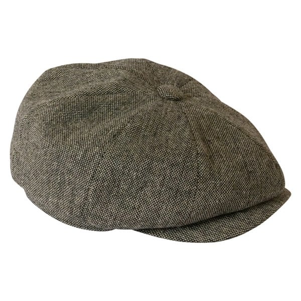 Gamble & Gunn Charcoal Grey Tweed Newsboy Cap