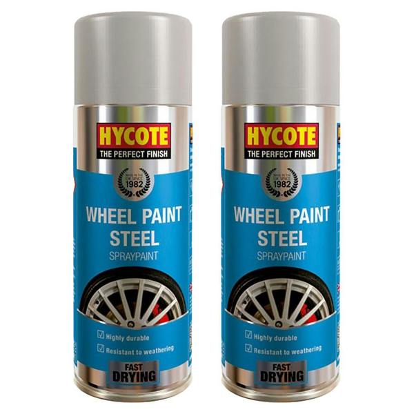 Hycote 2X Hycote Wheel Paint Steel Spray Paint 400ml