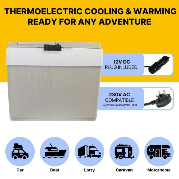 Koolatron 31L Electric Cool Box Warmer Mini Car Fridge Portable Iceless Cooler for Travel Camping