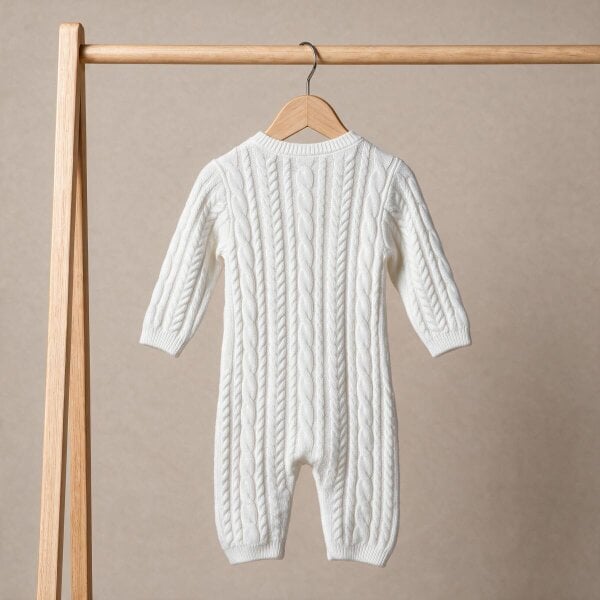 Mini Cuddles Solid Romper (White)