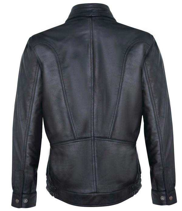 Infinity Leather Mens Leather Bluson Tailored Bomber Jacket