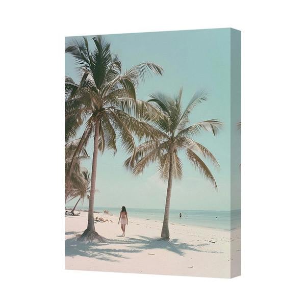 Benjamin Tate Design Tropical Beach Palm Trees Canvas Wall Art Print 8122