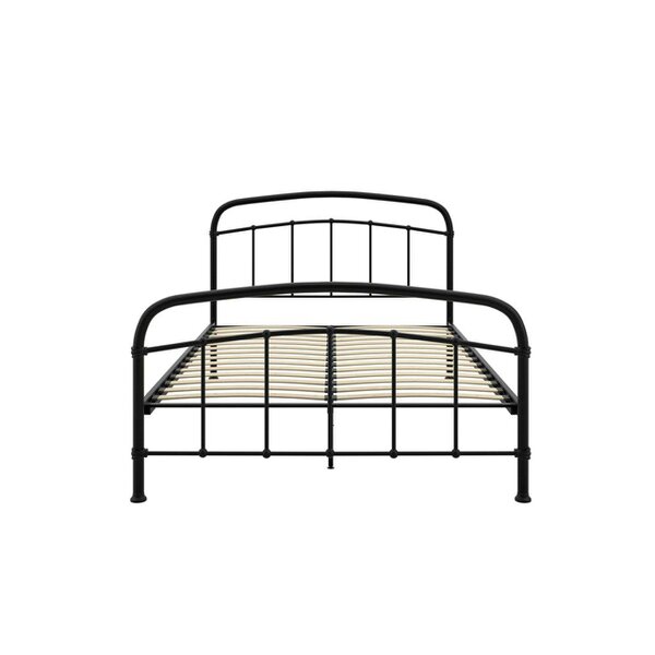 Wyld Haus France Black Metal 5ft King Size Black Bed with Headboard and Footboard