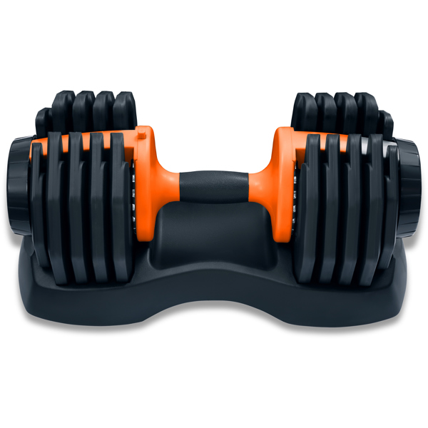 Strongology Urban25 Home Fitness Black and Orange Adjustable Smart Dumbbell from 2.5kg up to 25kg Training Weights