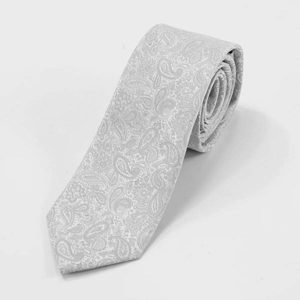 Sophos Tie Microfiber Paisley on Hanger - Silver